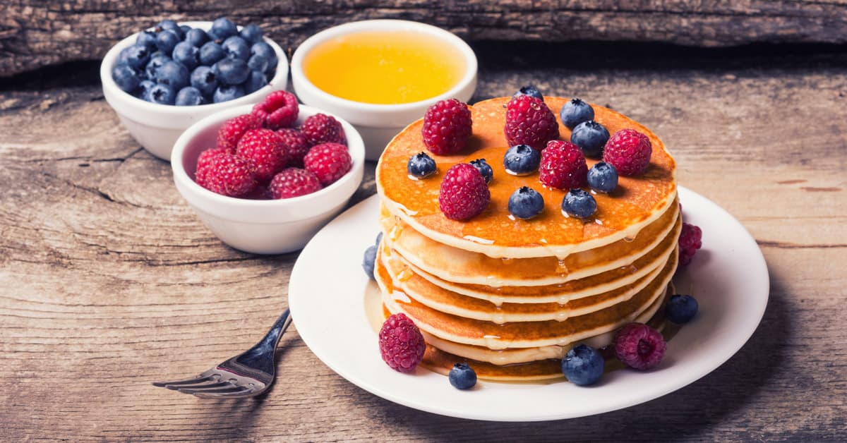 Pancake dolci al latte di soia
