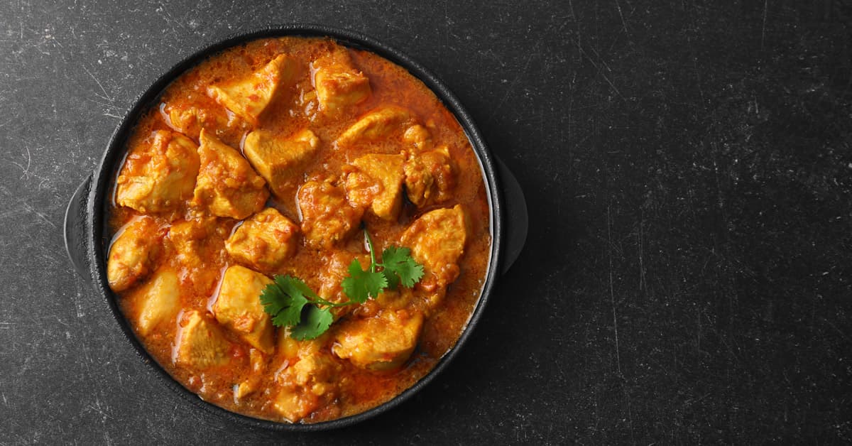 Pollo al curry e latte di soia