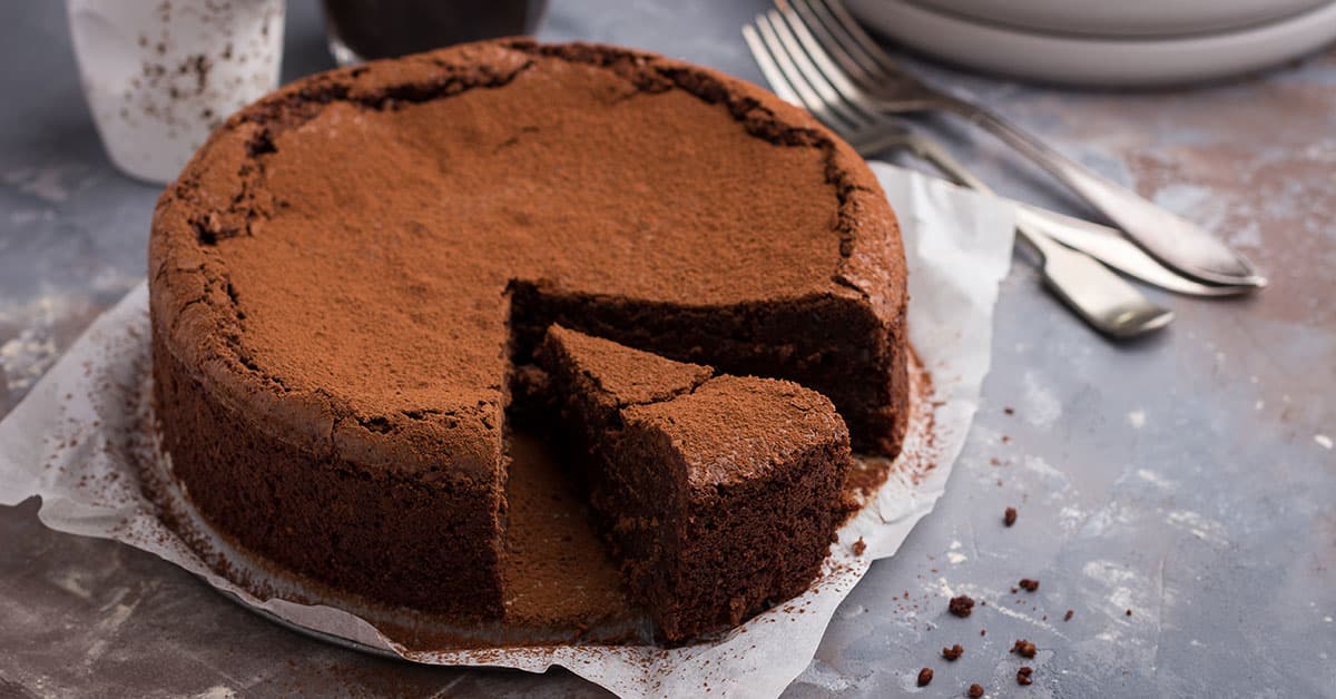 Torta di orzo al caffè e cioccolato