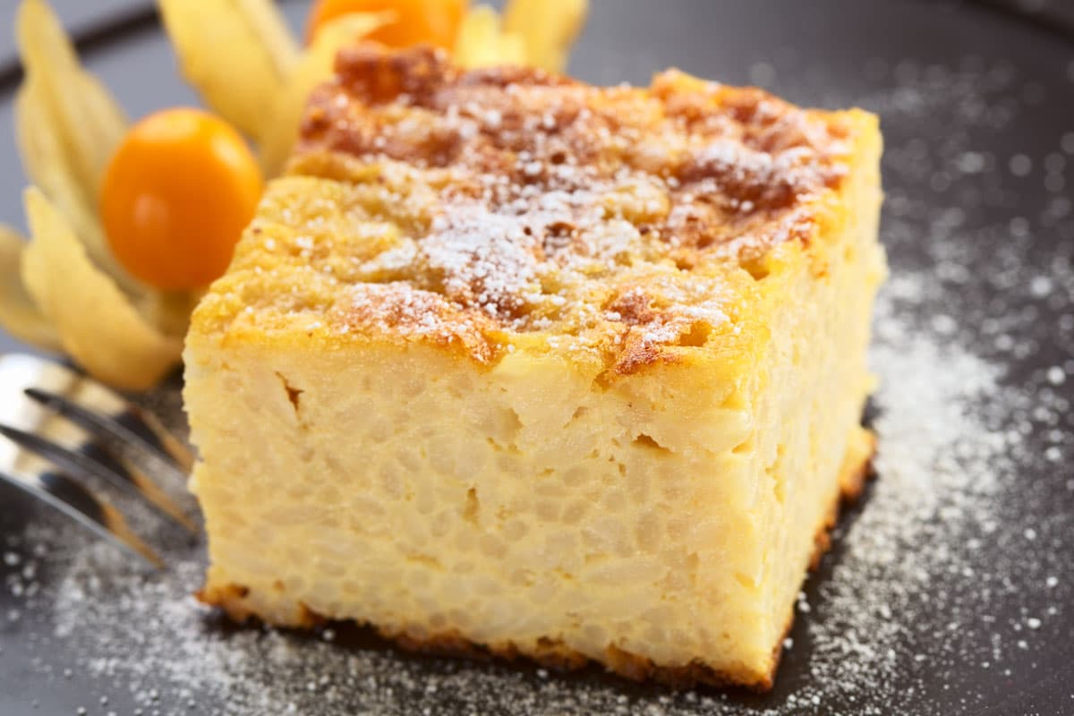 Torta di riso, cocco e vaniglia senza cottura