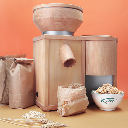 KoMo Duett 200 con farina e fiocchi di grano