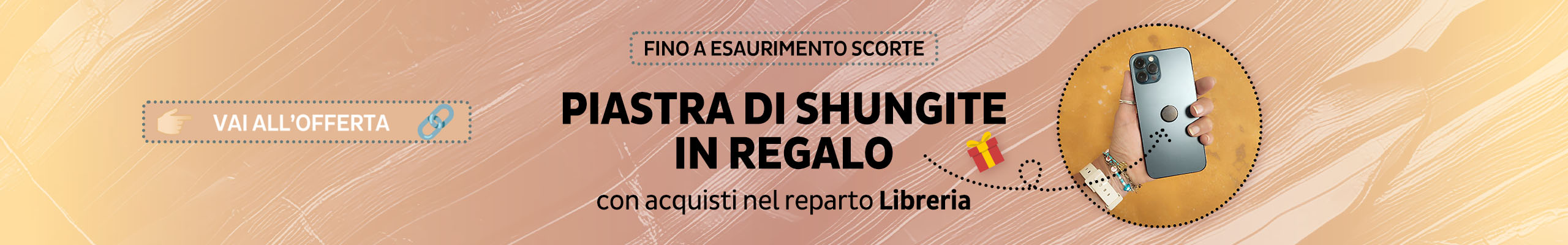 Piastrina di Shungite in regalo per acquisti nel reparto libri di almeno 35€