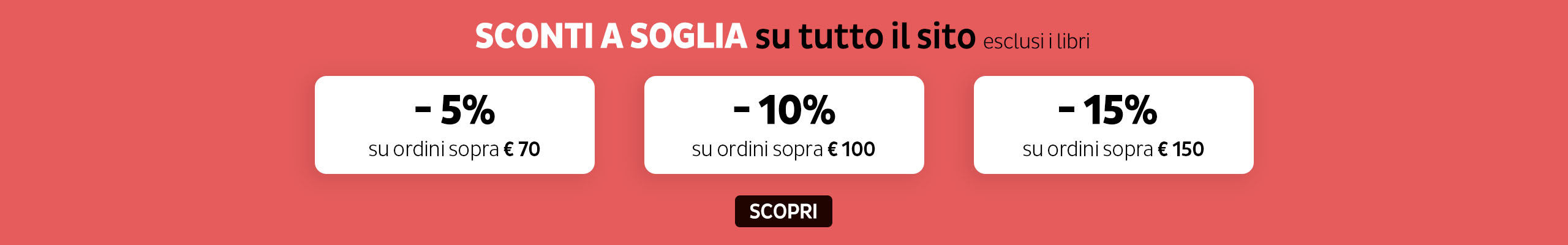 Sconti a soglie: più spendi più risparmi