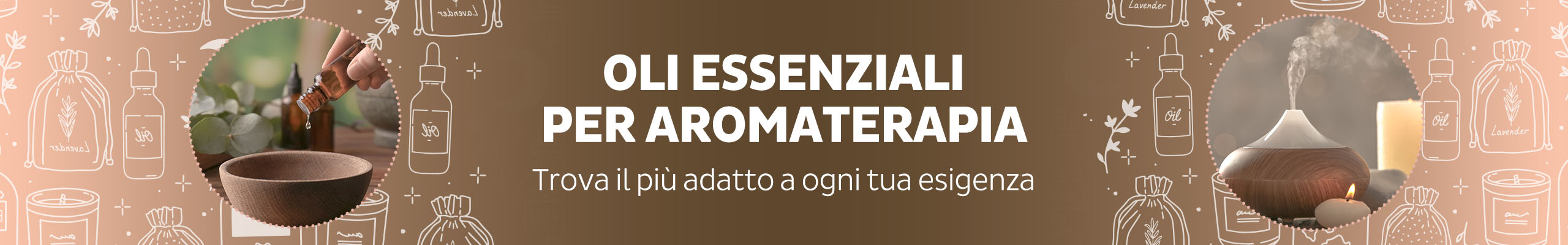 oli essenziali per aromaterapia