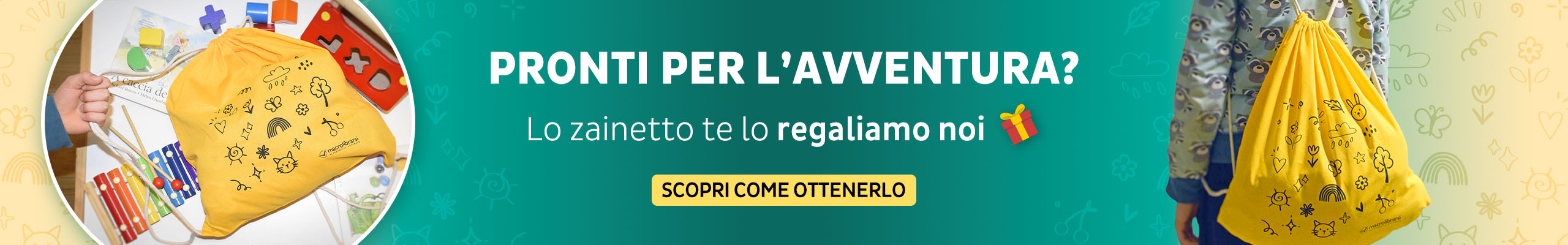 Zainetto in omaggio con 49€ di spesa nel reparto Mamma e Bimbo