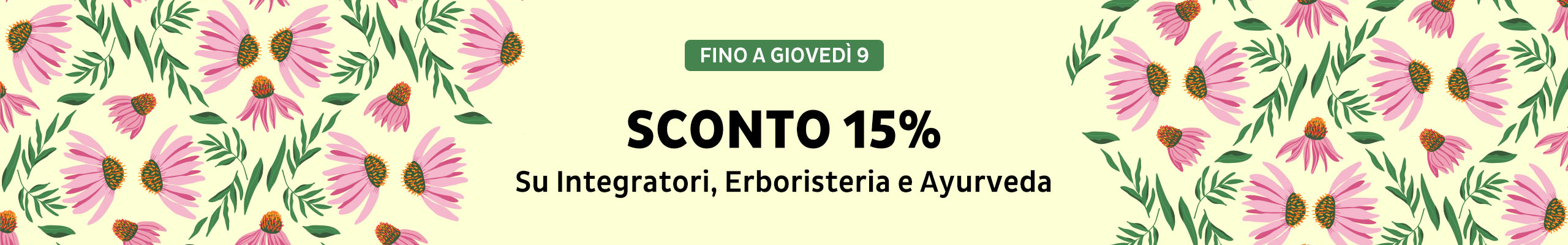 Sconto 15% su Erboristeria e Integratori