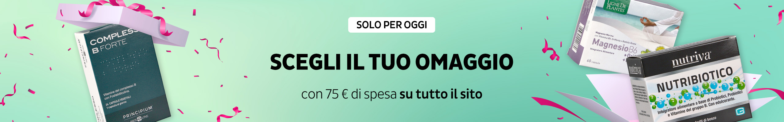 In omaggio un integratore a scelta per il tuo benessere naturale