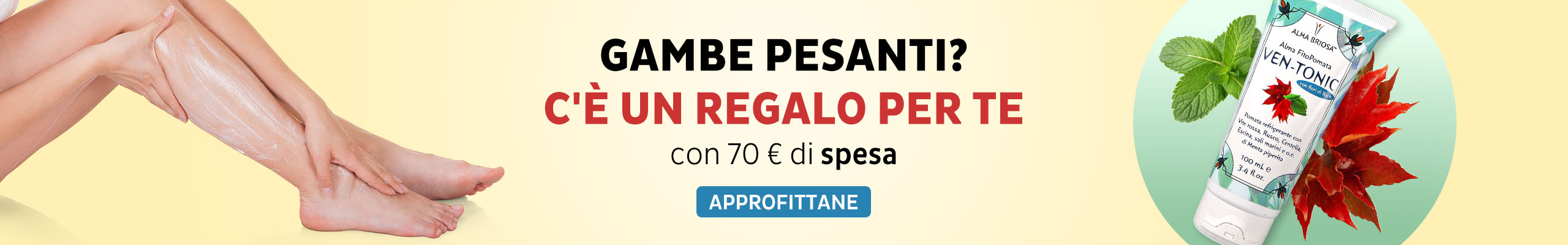 Gambe stanche? Fitopomata Ven Tonic in OMAGGIO