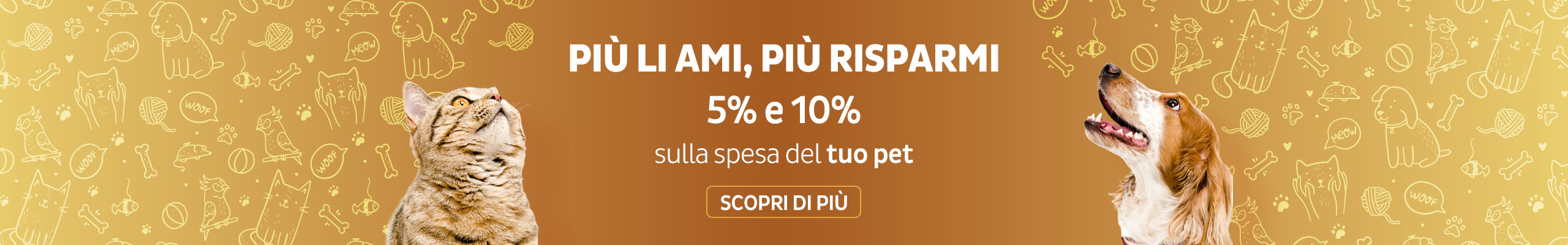 Sconti fino al 10% sul reparto Animali