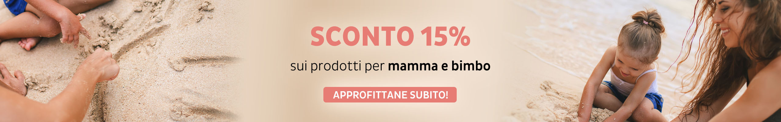 sconto del 15% su Mamma e Bimbo dall'8 al 10 maggio