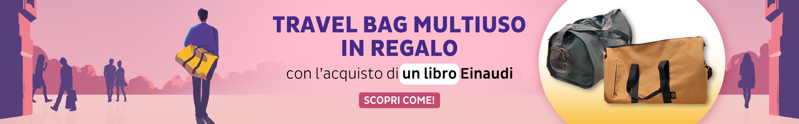 Bag in omaggio con  libri del catalogo Einaudi