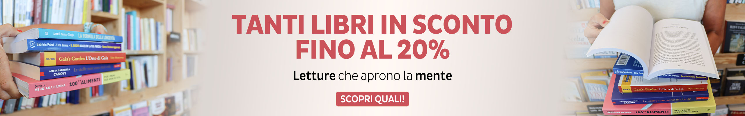 20% di sconto sui libri di tanti editori