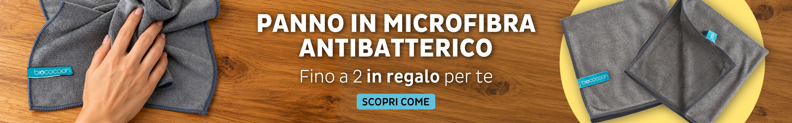 Panno in Microfibra Antibatterico: fino a 2 in omaggio per te