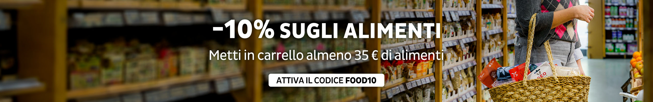 Sconto 10% su Alimenti con buono FOOD10