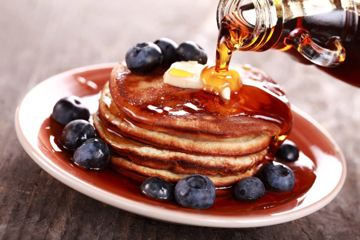 Waffles con sciroppo