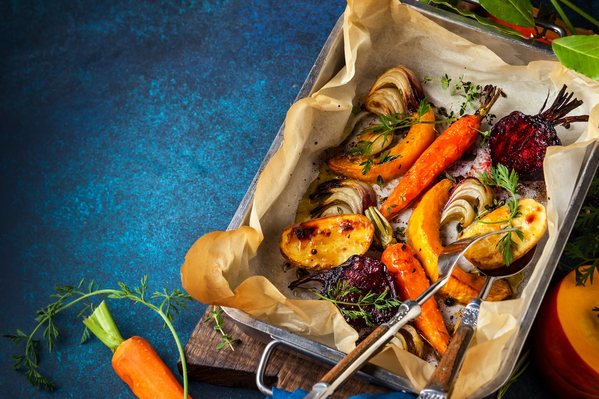 Verdure al forno con olio di cocco