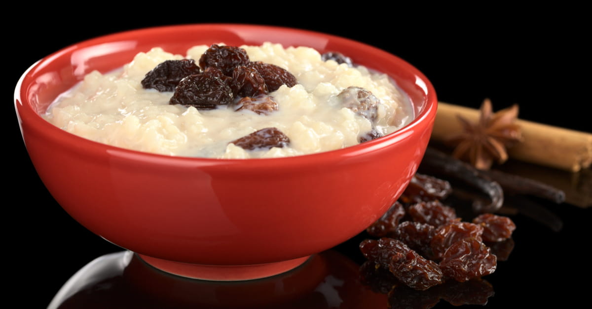 Budino di farro all'uvetta