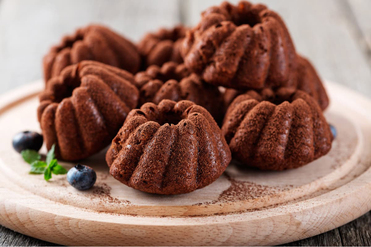 Tortino al cioccolato e frutto della passione
