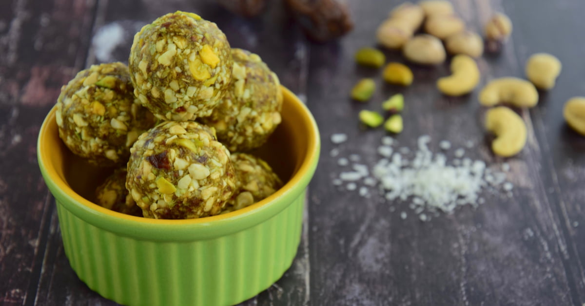 Energy balls con pistacchi
