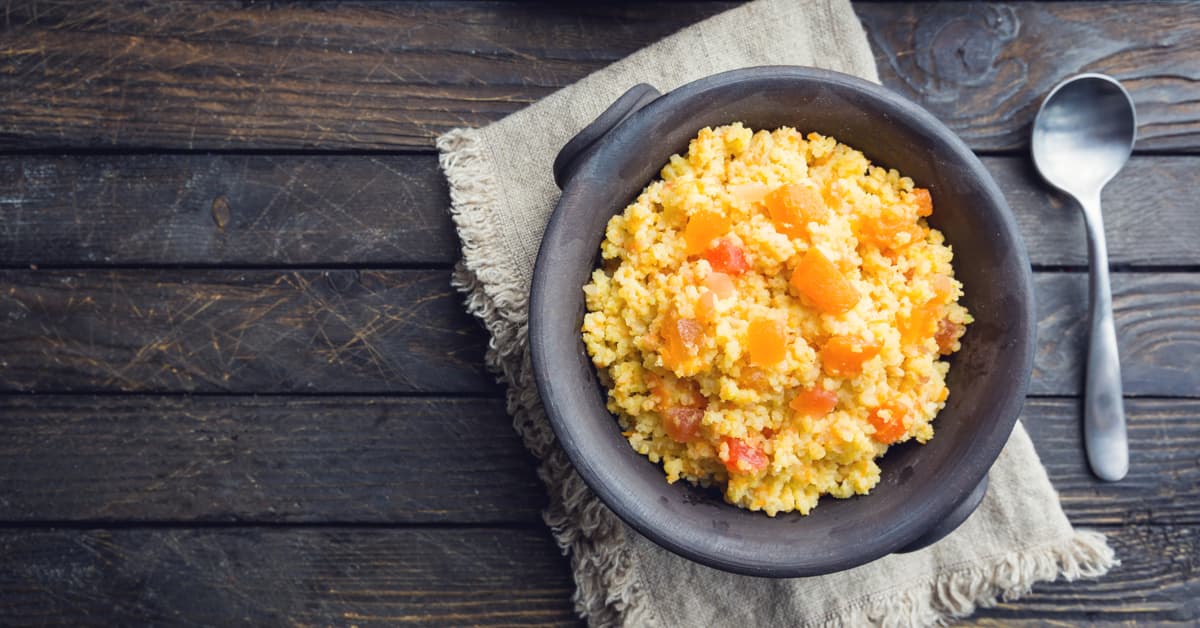 Insalata di miglio e carote speziate