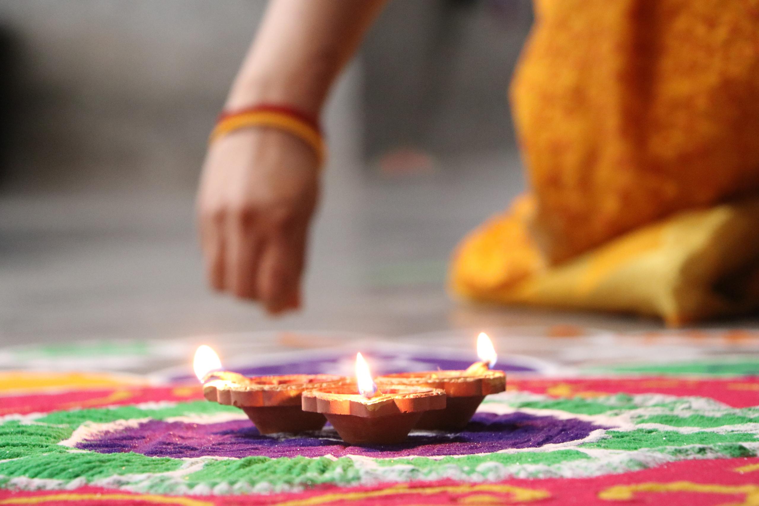 rangoli per la festa delle luci