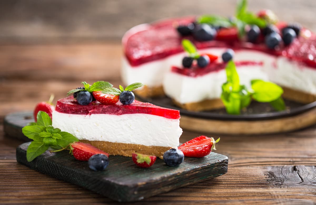 Cheesecake alle fragole con agar agar