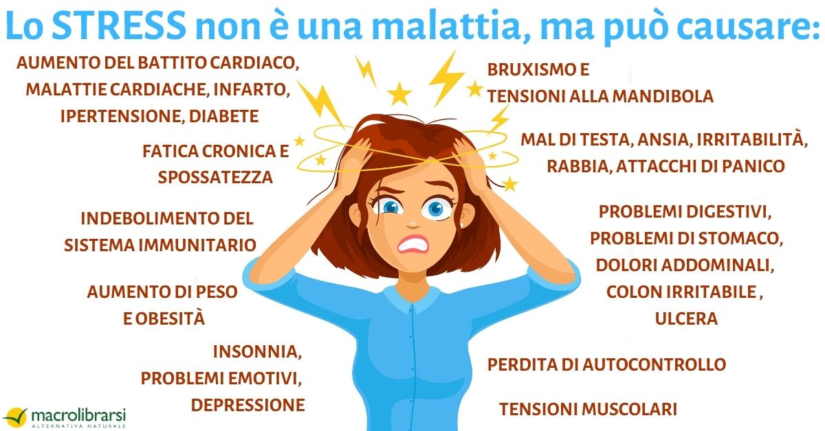 Lo stress può facilitare la comparsa di molti disturbi di salute, come diabete o pressione alta