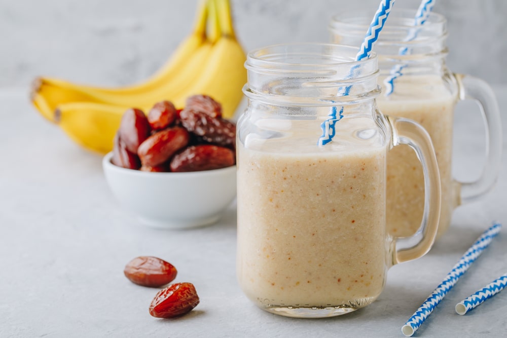 Frullato di banana e datteri
