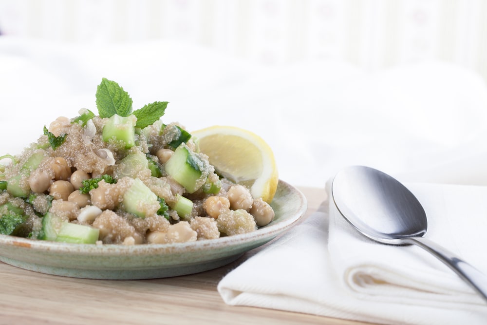 Insalata estiva di amaranto e ceci