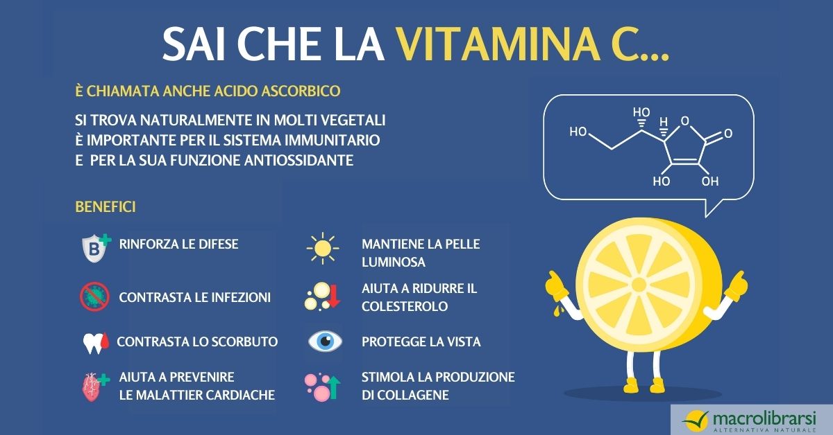 La vitamina C, o acido ascorbico, che si trova in molti vegetali freschi, ha una forte azione antiossidante