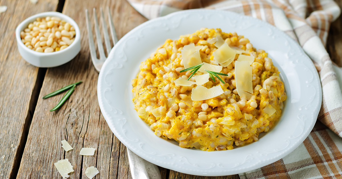 orzotto zucca e tamari