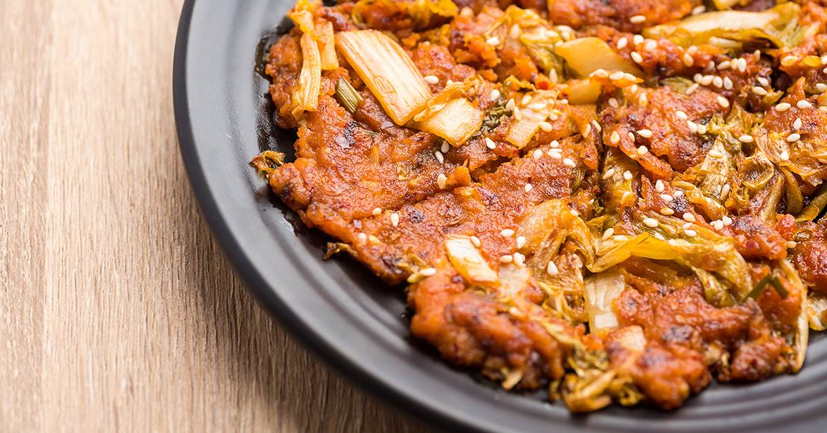 pancake con kimchi