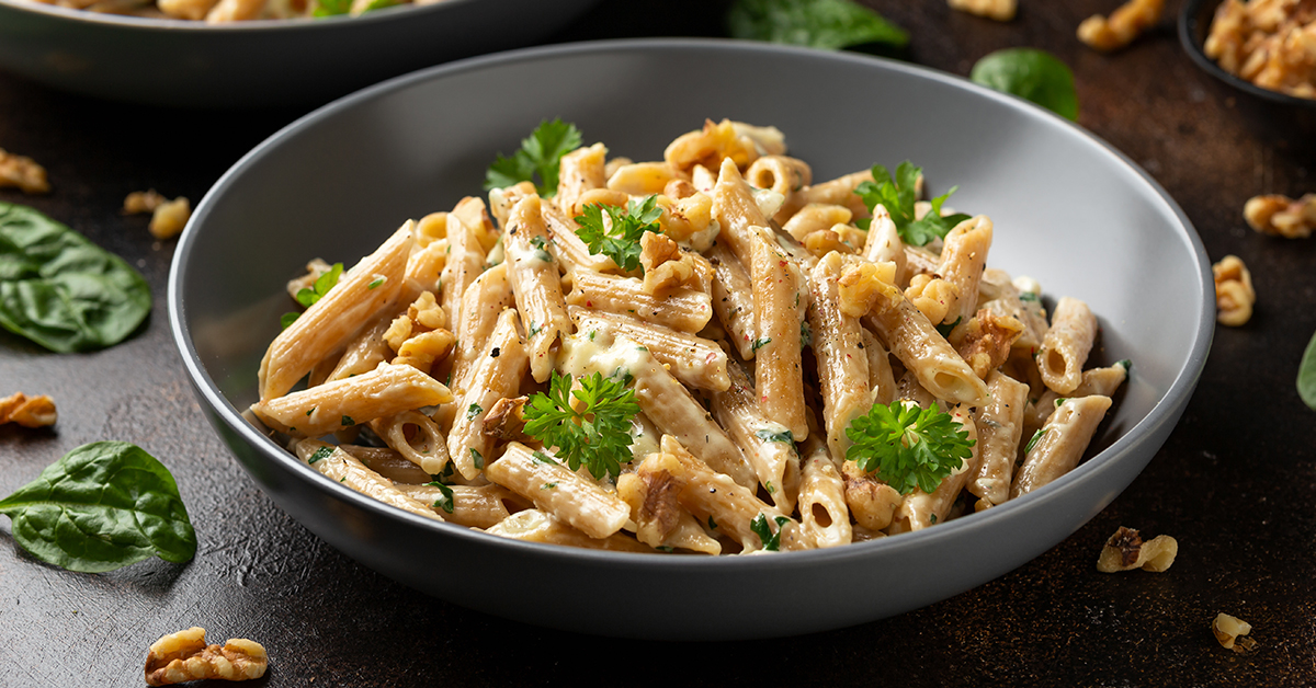 Pasta con pesto alle noci 