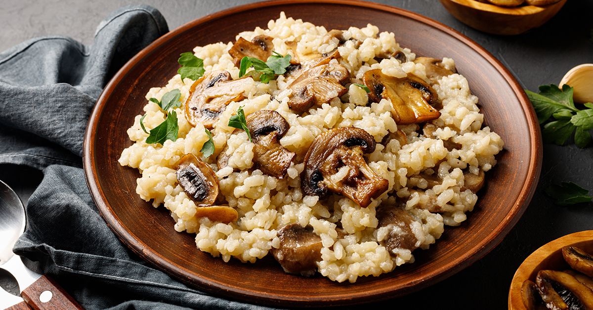 Risotto ai funghi con tekka