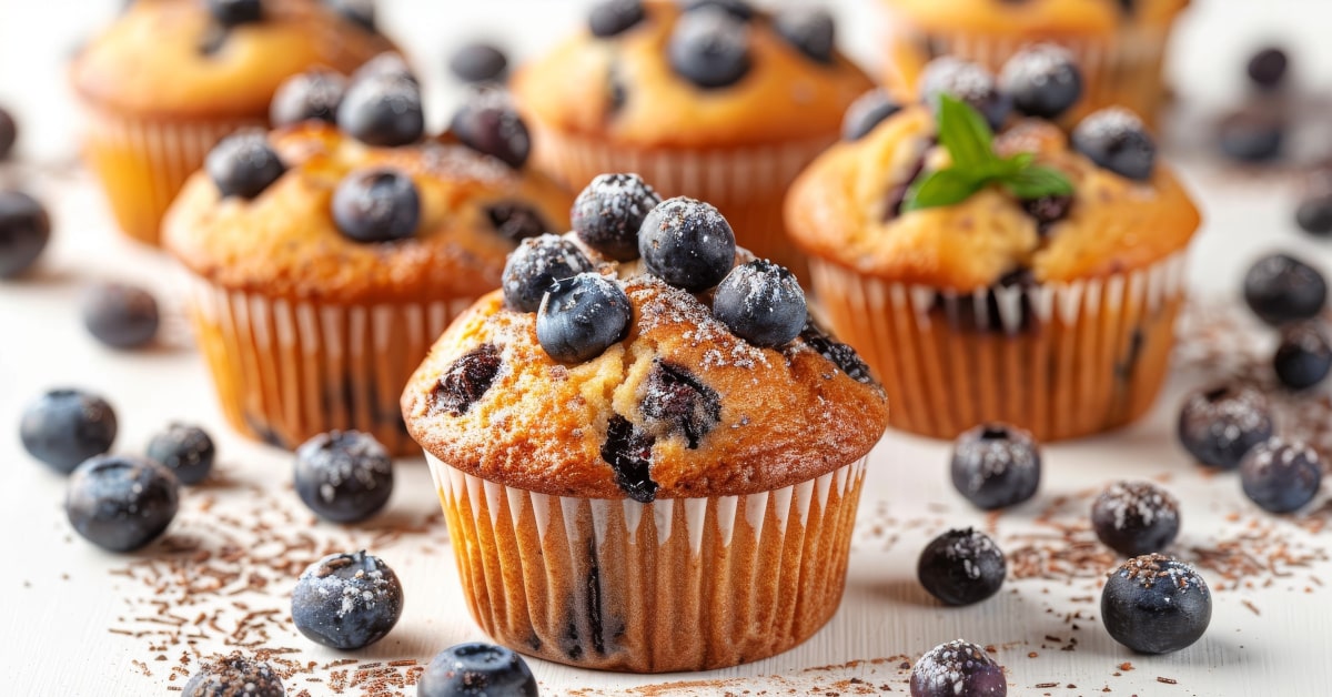 Muffin con mirtilli 