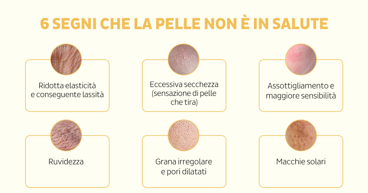 Segni che la pelle non è in salute come dovrebbe