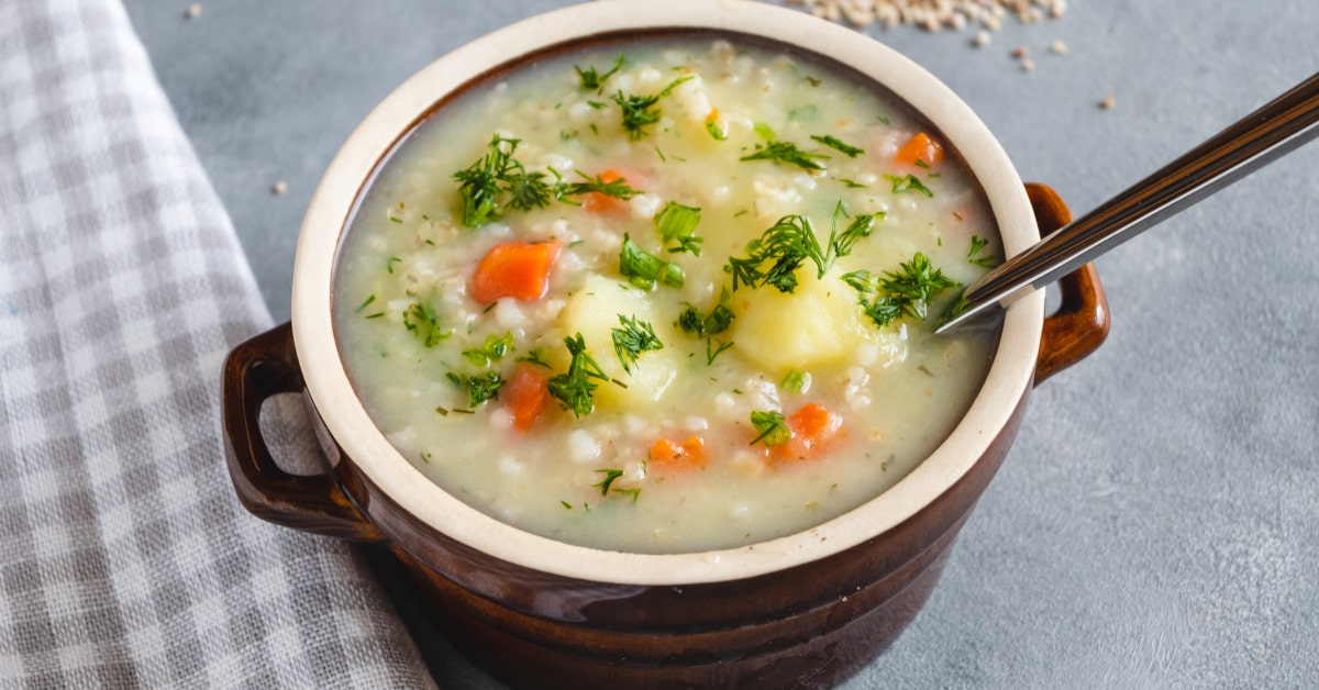 Minestra di orzo e verdure
