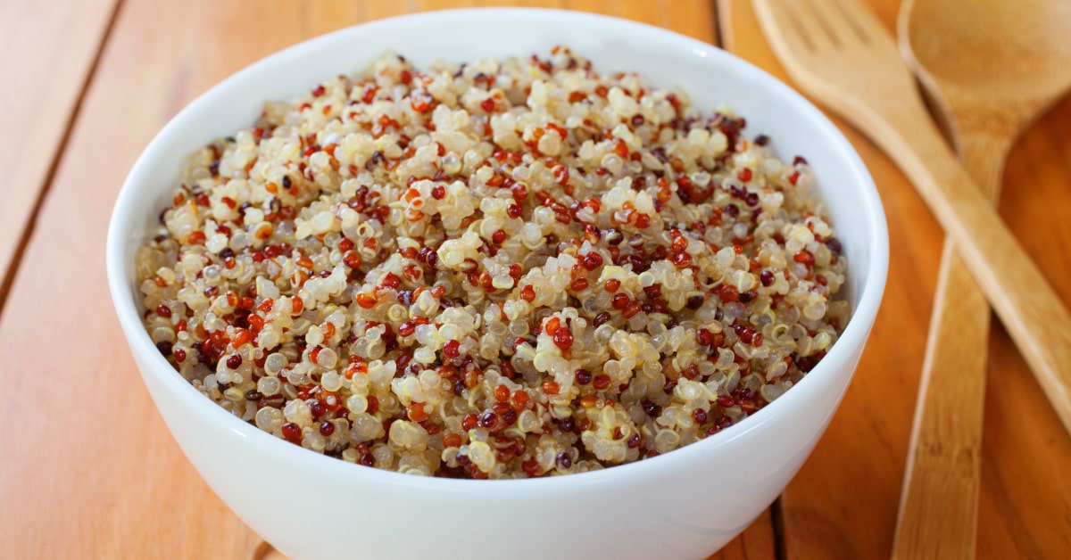 Ciotola con quinoa lessata