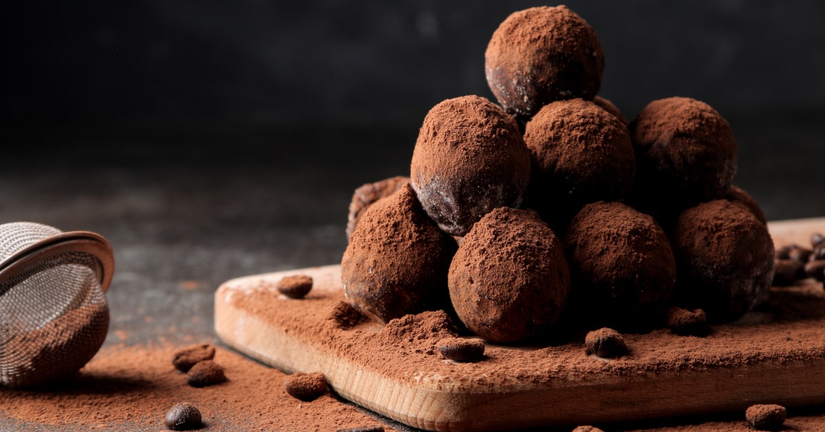 Tartufini ricotta, cioccolato e caffè