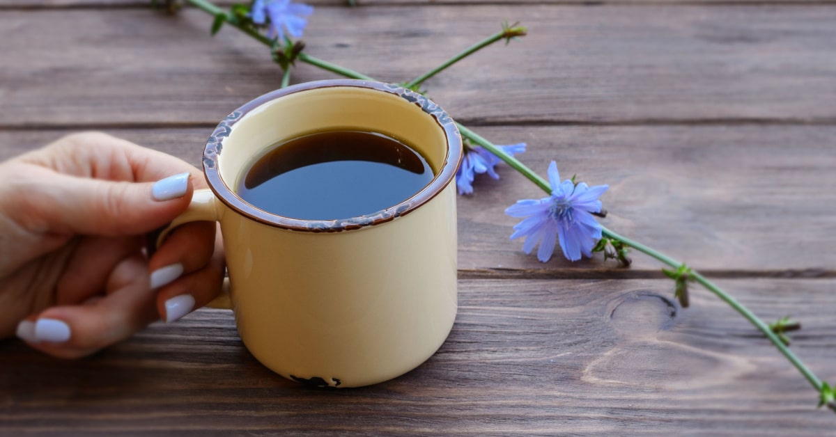 Caffè di cicoria in tazza