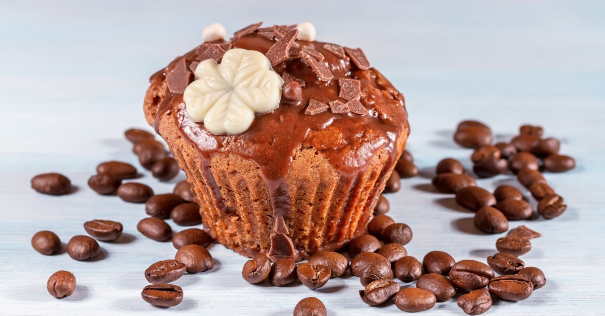 Muffin al cioccolato e caff&egrave;&nbsp;