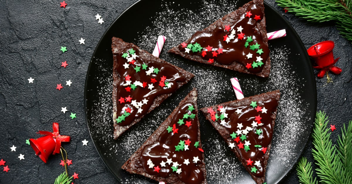 Torta albero di Natale con crema ganache