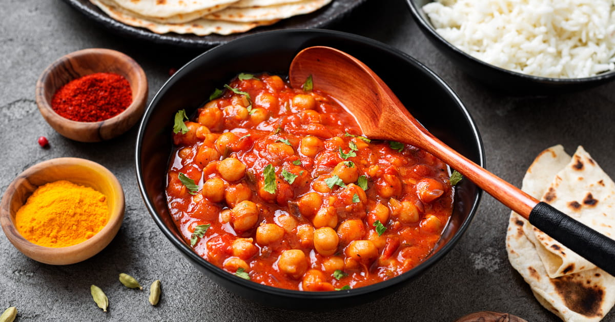 Ceci con pomodoro e spezie