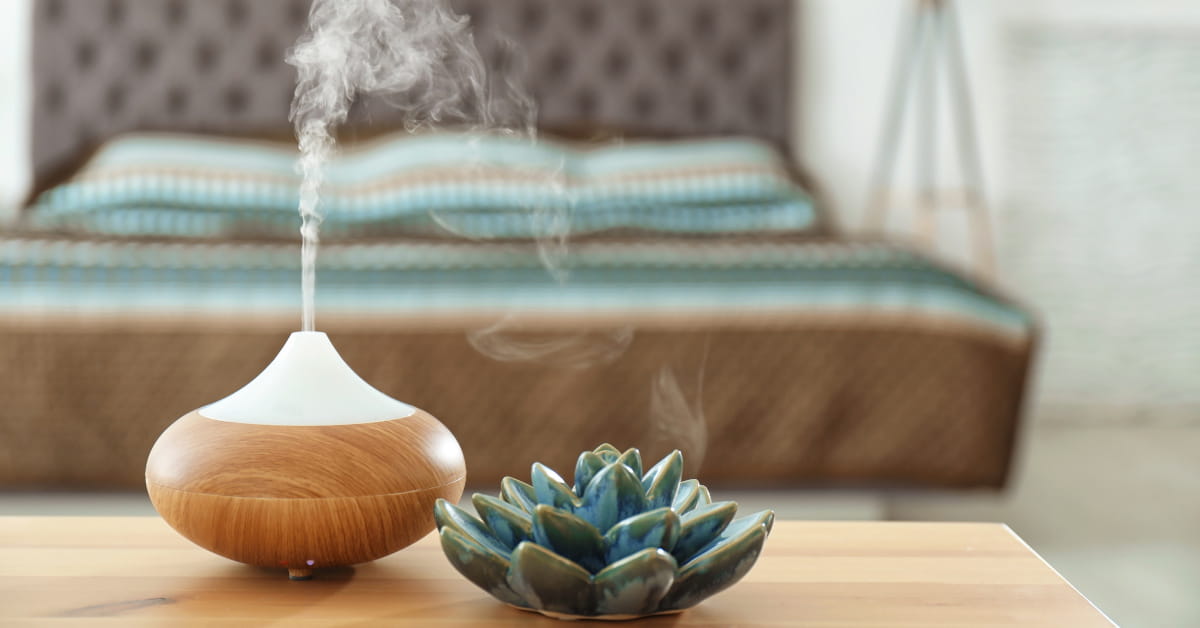 Diffusore per oli essenziali in camera da letto